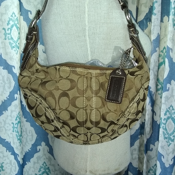 Coach Handbags - Coach tan and brown shoulder bag, Final Sale